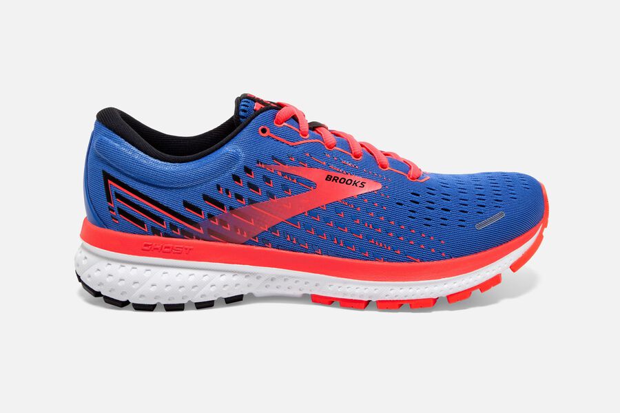 Brooks Women's Ghost 13 Road Running Shoes Blue/Coral/White ( UWQXG3541 )